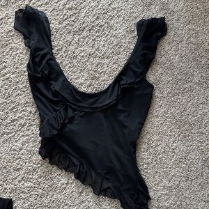 Tiger Mist Black Chiffon Top